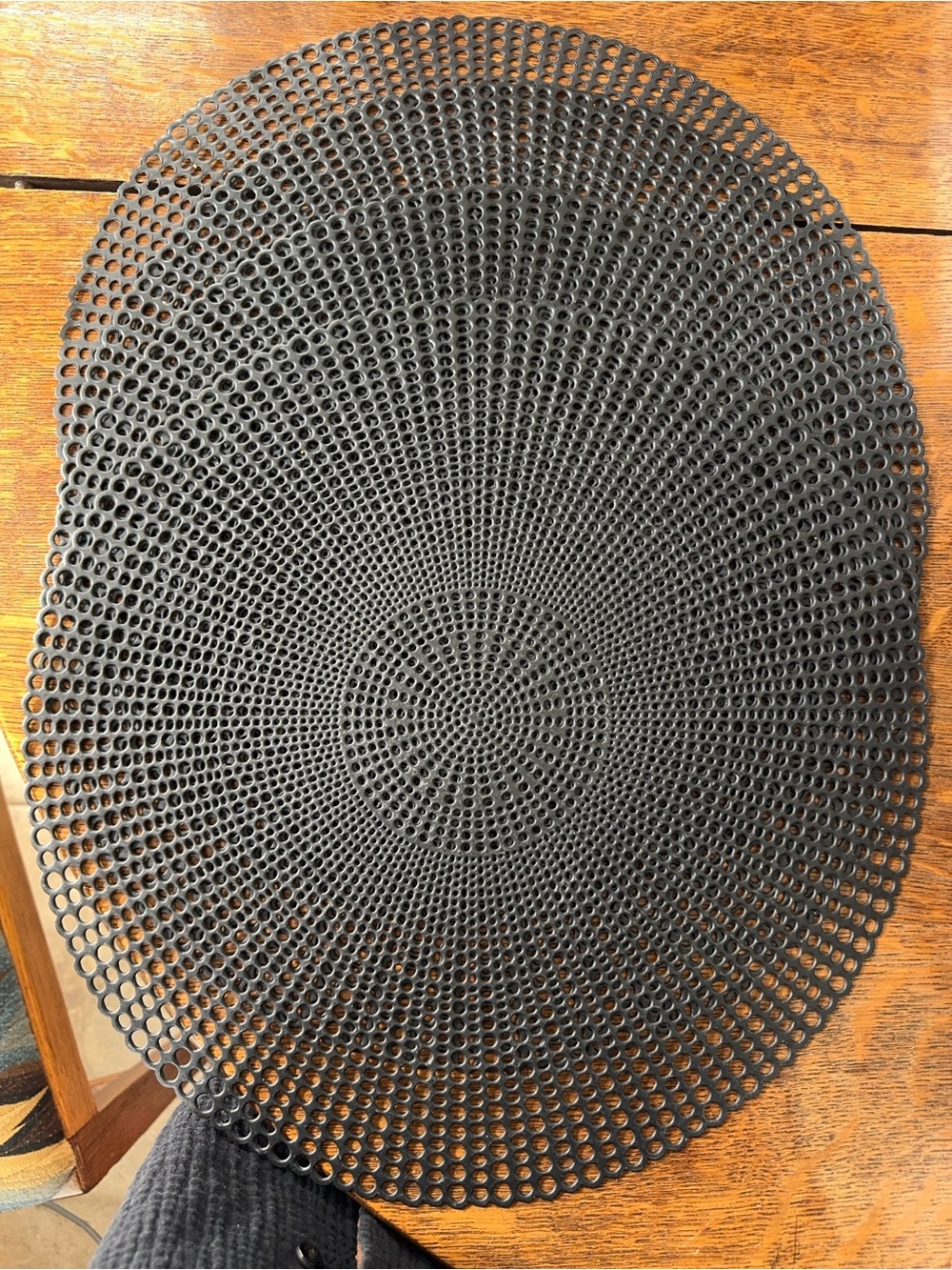 Round Vinyl Placemat Set 4pc Openwork Dining Table Mats